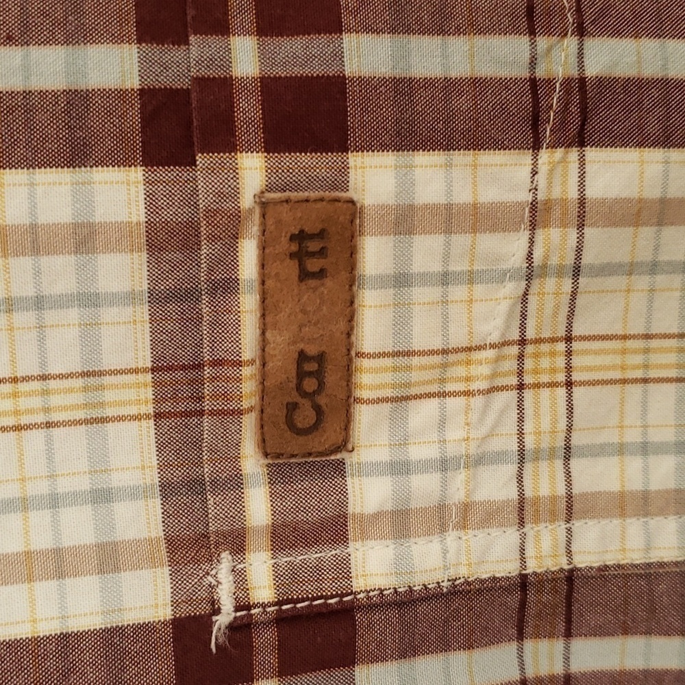 Carhartt Mens Short Sleeve Casual Button Down Plaid Print Size 2XL - Picture 4 of 5